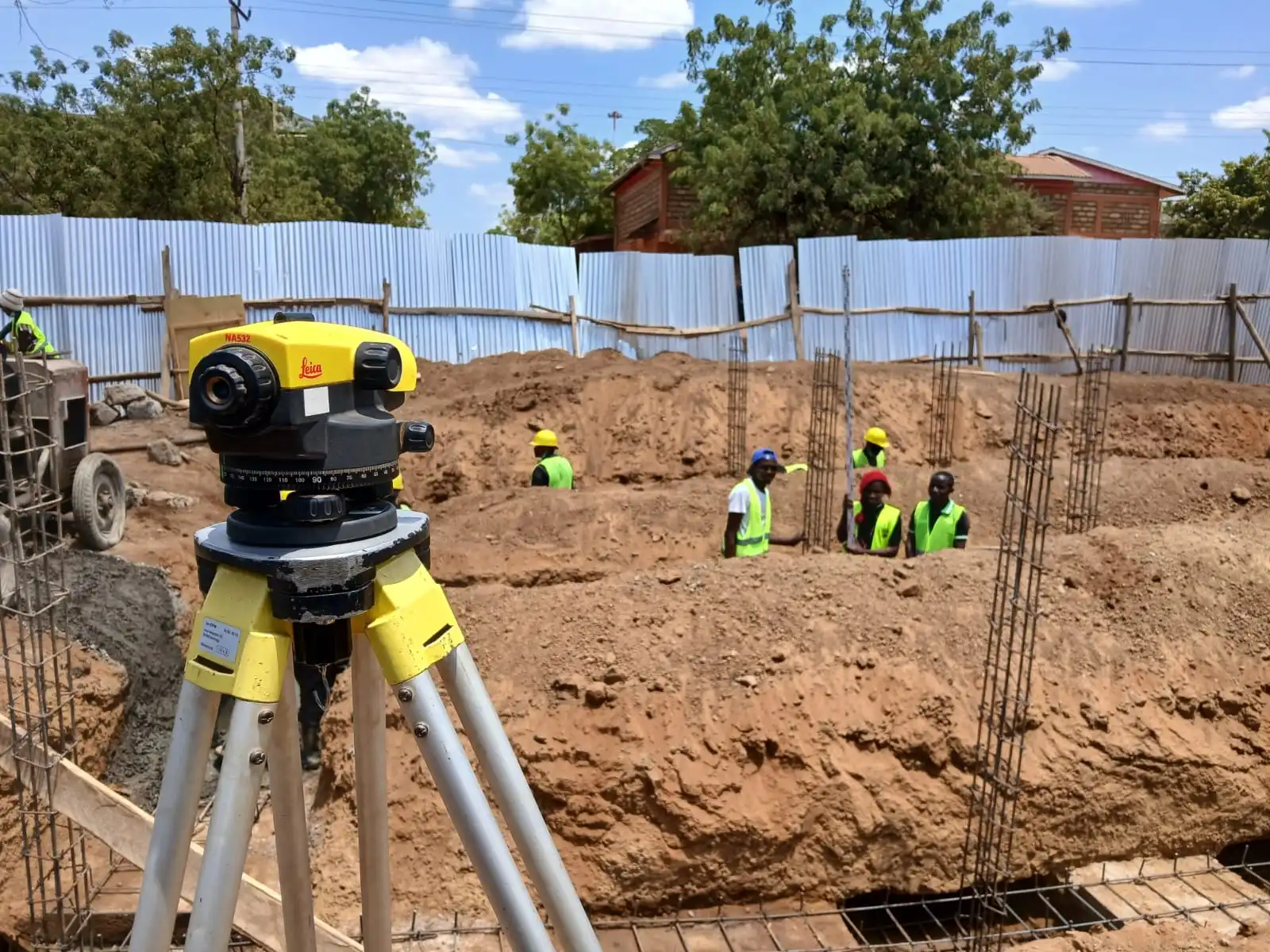 Professional land surveyor using modern equipment in Kenya