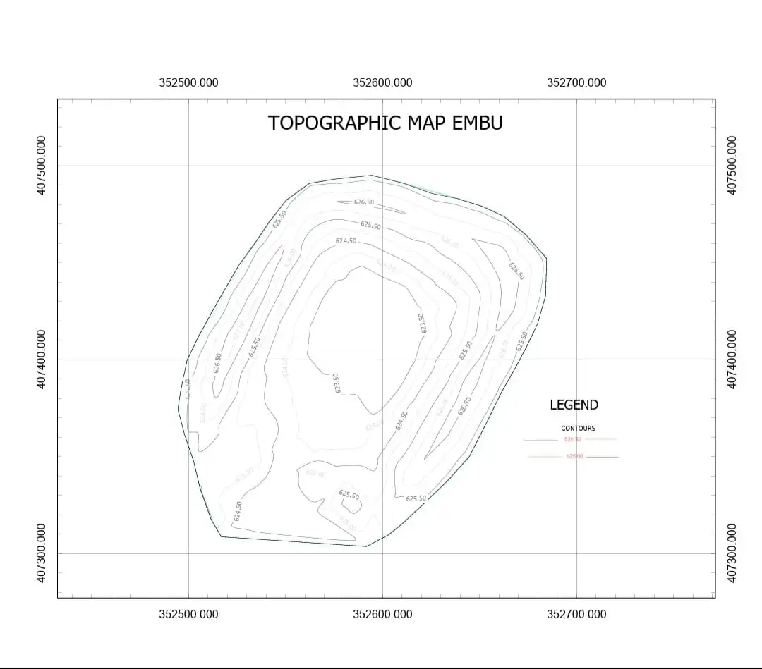 Topographic mapping with modern equipment